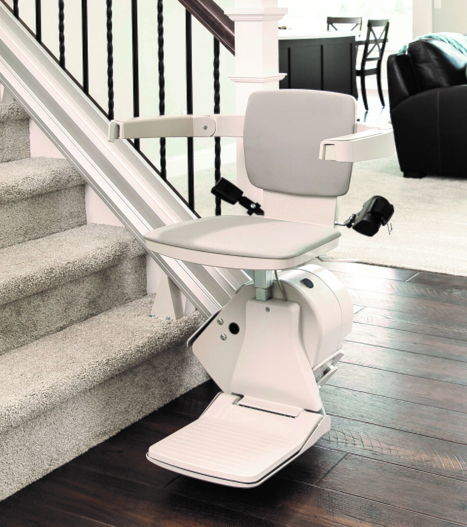 Real indoor Bruno stair lift shown as an equipment example, not our installation